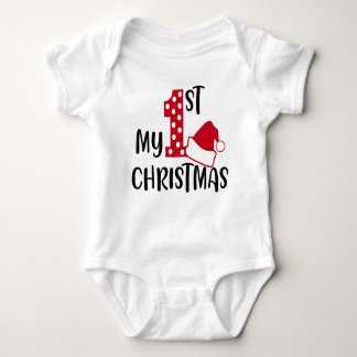 Body Para Bebé 🎄My First Christmas Baby T-Shirt | Cute Holiday👶
