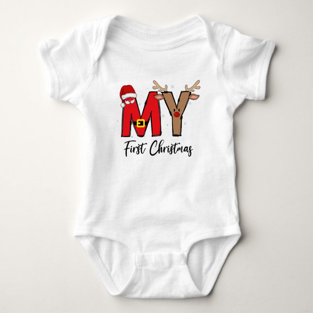 Body Para Bebé My first Christmas Family Matching xmas (Anverso)