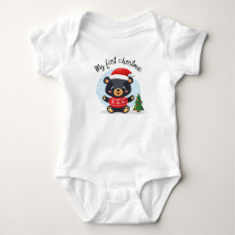 Body Para Bebé "My first Christmas" süßer Baby-Teddybär 