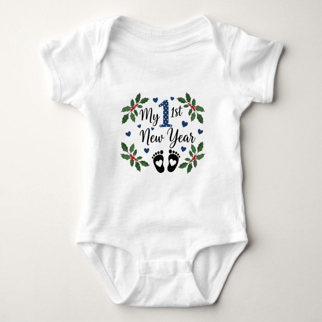 Body Para Bebé My First New Year 2026 Baby  Cute New Year outfit (Anverso)
