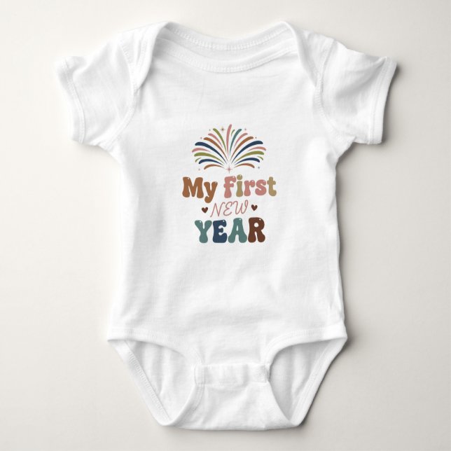 Body Para Bebé My First New Year 2026 Baby  Cute New Year outfit (Anverso)