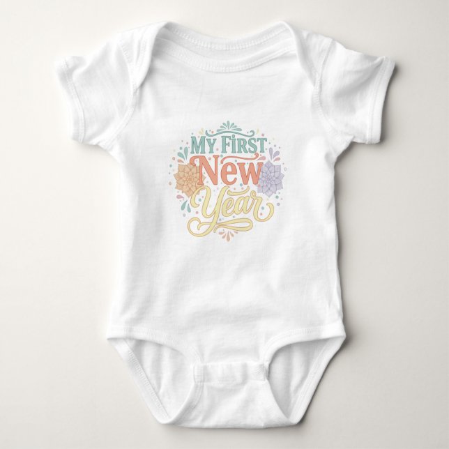 Body Para Bebé My First New Year 2026 Baby  Cute New Year outfit (Anverso)