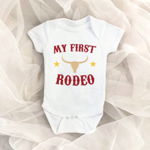 Body Para Bebé My First Rodeo Western Cowboy 1st First Birthday