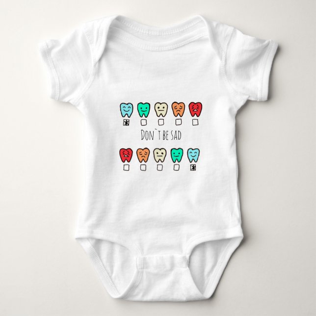Body Para Bebé "My First Smile" Cute Tooth Baby Bodysuit - Funny  (Anverso)