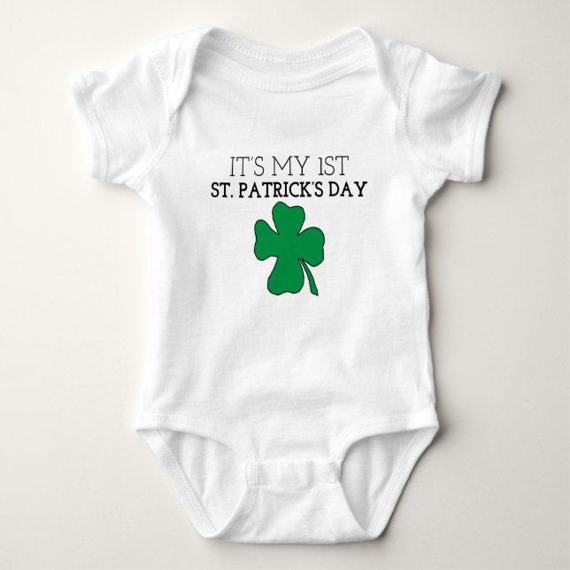 Body Para Bebé My First St. Patrick's Day St. Patrick's Day Graph (Anverso)