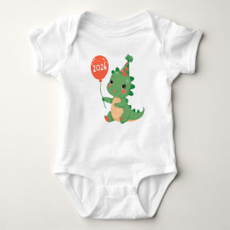 Body Para Bebé  My First Year 2026 cute Dinosaur Baby Bodysuit 