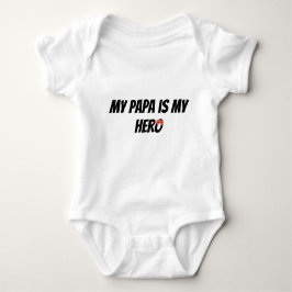 Body Para Bebé My Papa is My Hero Superhero Baby Bodysuit