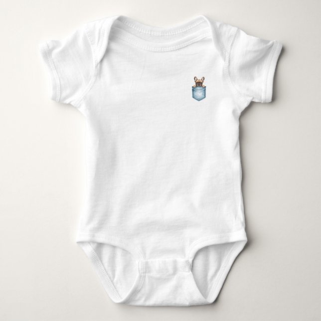 Body Para Bebé My Sibling is a Frenchie Pocket Baby Bodysuit (Anverso)