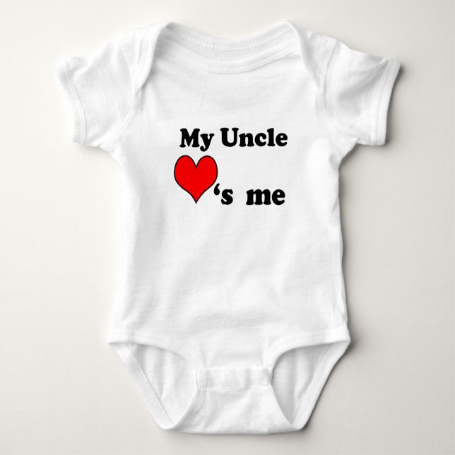 Body Para Bebé My Uncle loves me Kinder Shirts (Anverso)