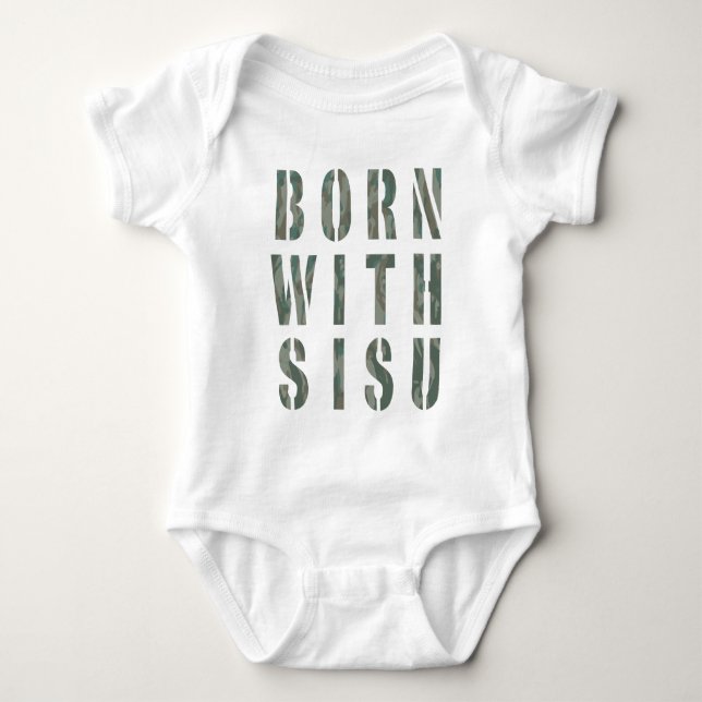 Body Para Bebé Nacido con Sisu Camo 1 (Anverso)