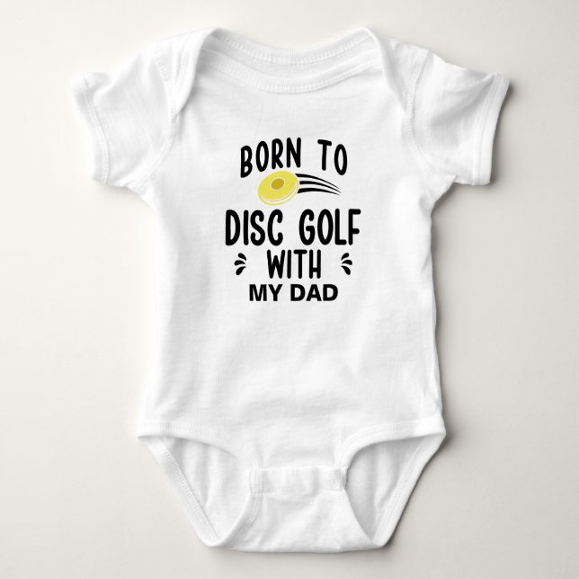 Body Para Bebé Nacido en disco Golf con mi papá | Golf en disco (Anverso)