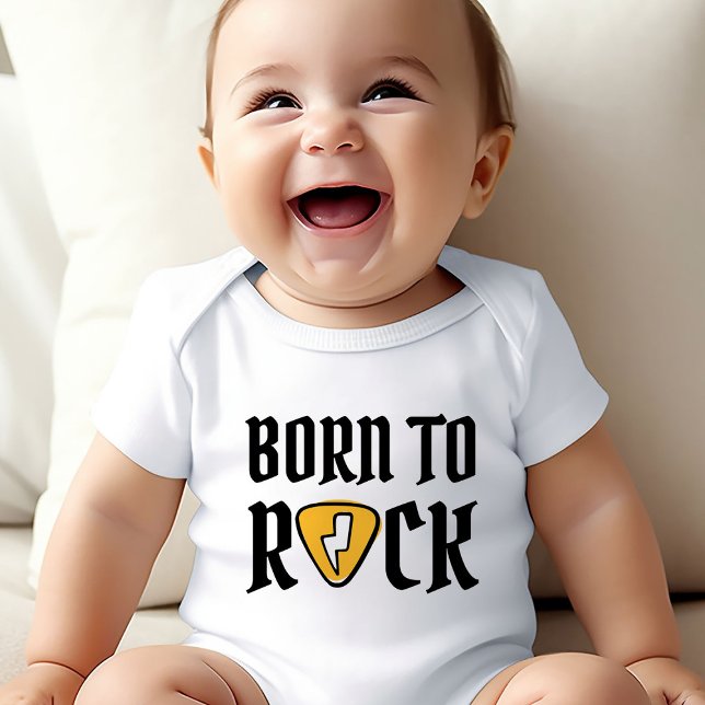 Body Para Bebé Nacido en Guay Rock (Born to Rock cool baby bodysuit)