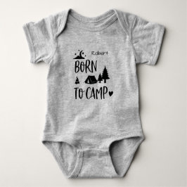 Body Para Bebé Nacido para Acampar Personalizado