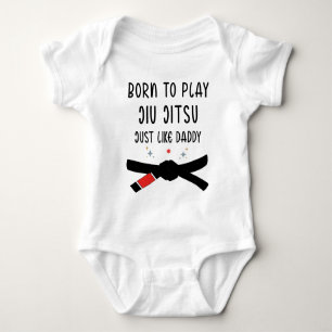 Body Para Bebé Nacido para Practicar Jiu Jitsu Igual que Papá