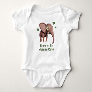Body Para Bebé Nacido para ser elefante bebé lindo jumbo personal