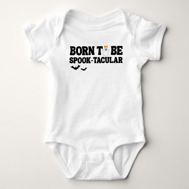 Body Para Bebé Nacido Para Ser Spooktacular Halloween Baby Shower (Anverso)