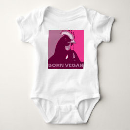 Body Para Bebé Nacido Vegan Pink Pop Art Chicken Jumper