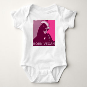 Body Para Bebé Nacido Vegan Pink Pop Art Chicken Jumper