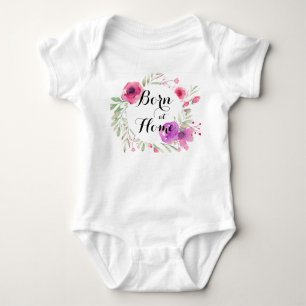 Body Para Bebé Nacimiento en casa niña floral