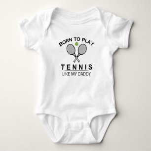 Body Para Bebé Nació Para Jugar Tenis Como Mi Papi