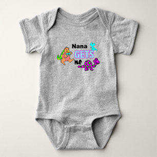 Body Para Bebé Nana Me Pone Con Dinosaurios Traje De Bebé