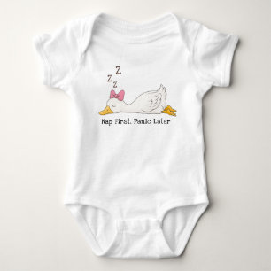 Body Para Bebé Nap First, Pánico Después - Silly Goose
