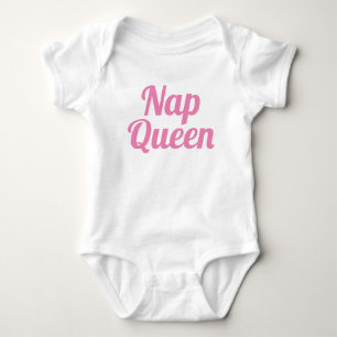 Body Para Bebé Nap Queen Pink Slogan   Baby Bodysuit