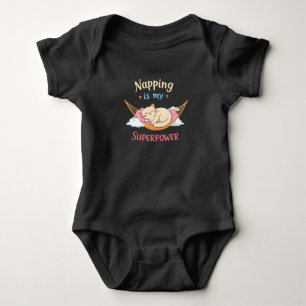 Body Para Bebé Napping es mi superpotencia