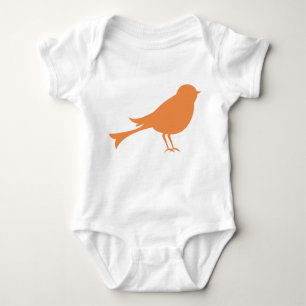 Body Para Bebé Naranja Bird Silhouette