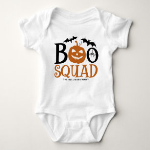 Body Para Bebé Naranja Boo Squad espeluznante Leyendo Halloween