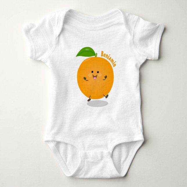 Body Para Bebé Naranja de danza dulce cítricos (Anverso)