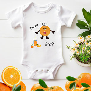 Body Para Bebé Naranja divertida