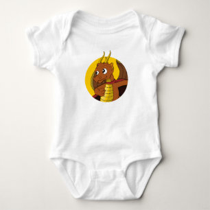 Body Para Bebé Naranja dragón personalizado traje de bebé