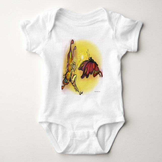 Body Para Bebé Naranja Faerie (Anverso)