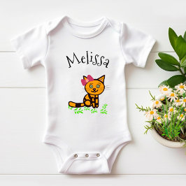 Body Para Bebé Naranja gato