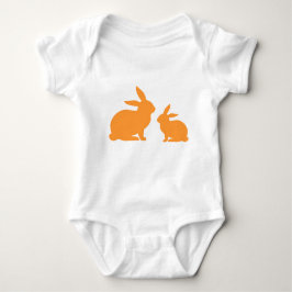 Body Para Bebé Naranja Mama y Baby Bunny Baby Bodysuit