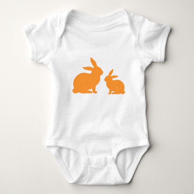 Body Para Bebé Naranja Mama y Baby Bunny Baby Bodysuit (Anverso)