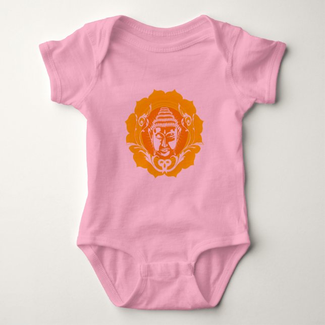 Body Para Bebé Naranja y Buda Amarillo (Anverso)