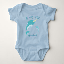Body Para Bebé Narwhal Baby Shower Blue Boy Whale