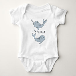 Body Para Bebé Narwhal Oh Whale Baby Bodysuit (Texto Oscuro)
