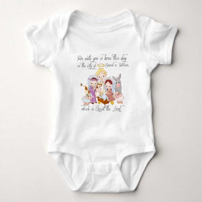 Body Para Bebé Natividad de Jesús del bebé (Anverso)