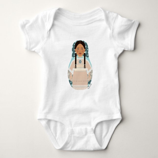 Body Para Bebé Nativo americano Matryoshka Baby Bodysuit (Anverso)
