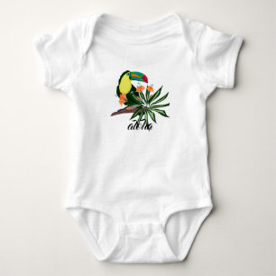 Body Para Bebé Naturaleza hawaiana de colores vivos de aves tropi
