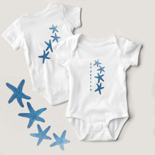 Body Para Bebé Nautical Blue Starfish