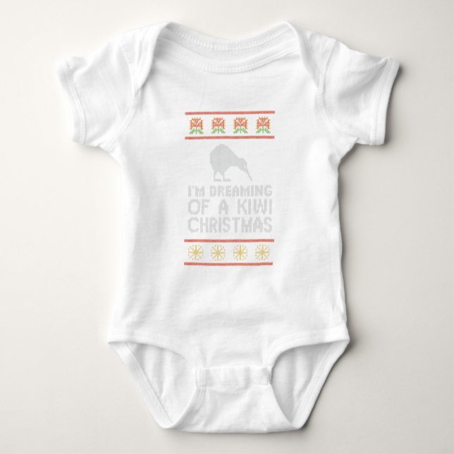 Body Para Bebé Navidad del kiwi (Anverso)