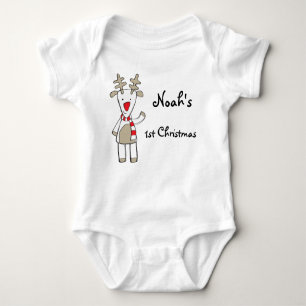 Body Para Bebé Navidad del personalizado name/my 1r el reno