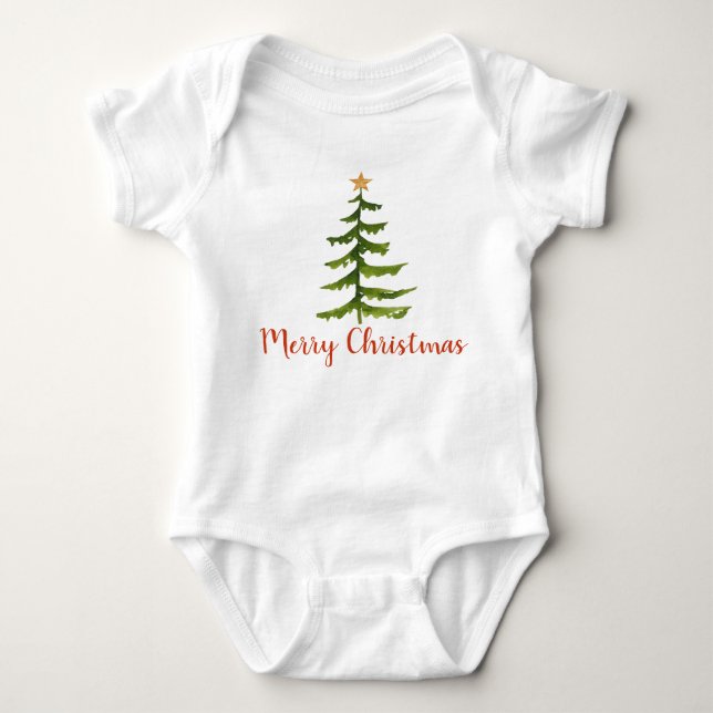 Body Para Bebé Navidad en los árboles navideños  (Anverso)