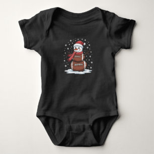 Body Para Bebé Navidad Fútbol Americano Muñeco de Nieve Xmas Depo