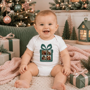 Body Para Bebé Navidad moderna personalizada Mi primera Navidad