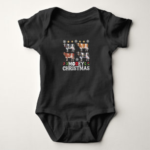 Body Para Bebé Navidad Mooey Amante de las Vacas Fiesta Granja Gr